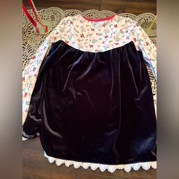 Matilda Jane Christmas Tunic Floral Velvet Lace - Picture 4 of 5